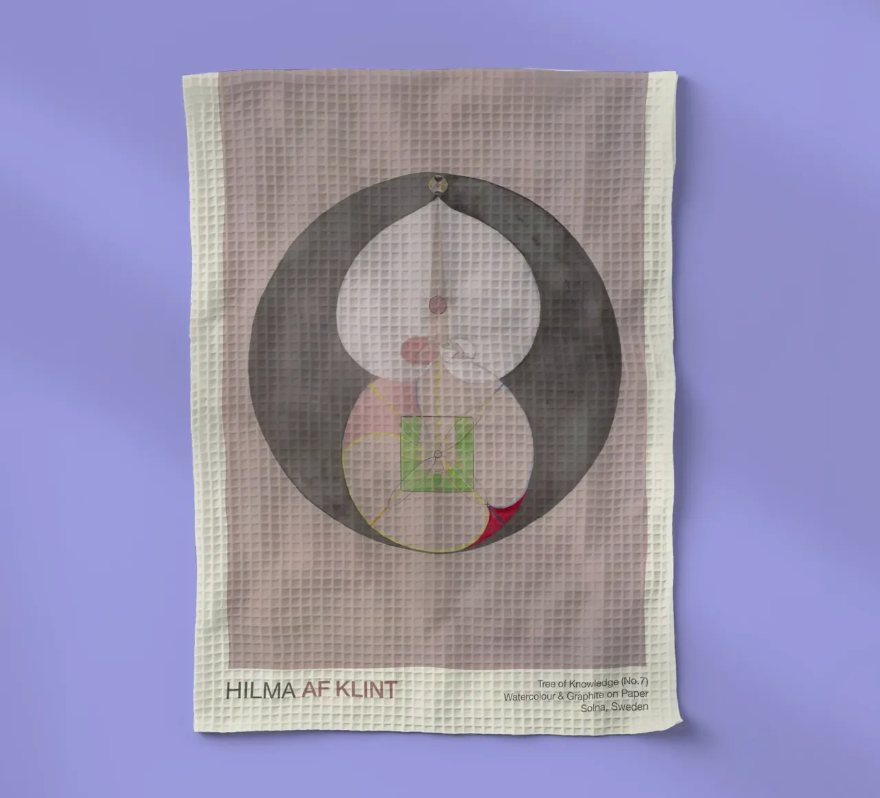 Hilma af Klint "Baum der Erkenntnis Nr. 7" Abstrakter Kern Geschirrtuch von homdeco