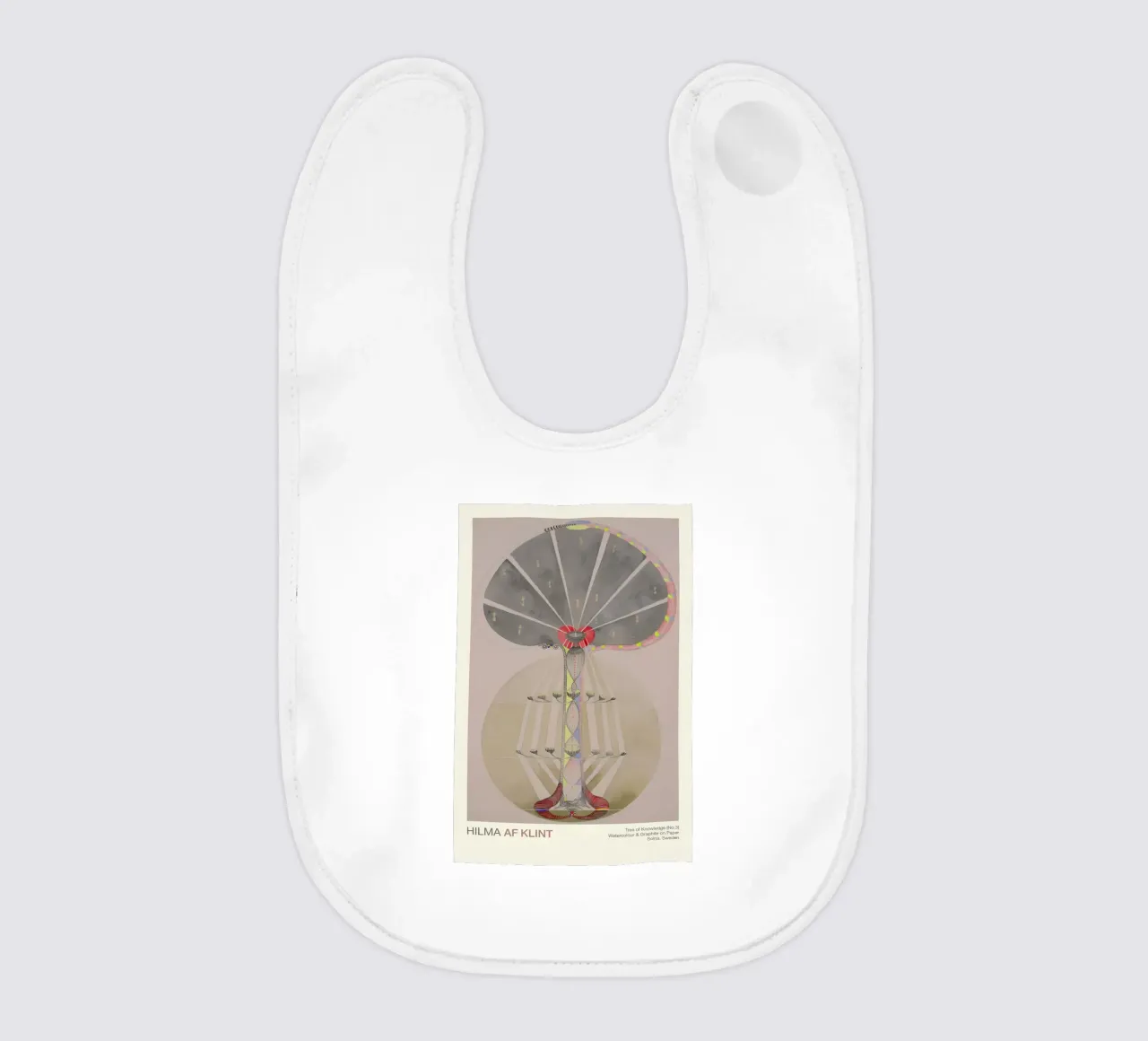 Hilma af Klint "Albero della conoscenza n. 3" Evoluzione astratta bavaglino da homdeco