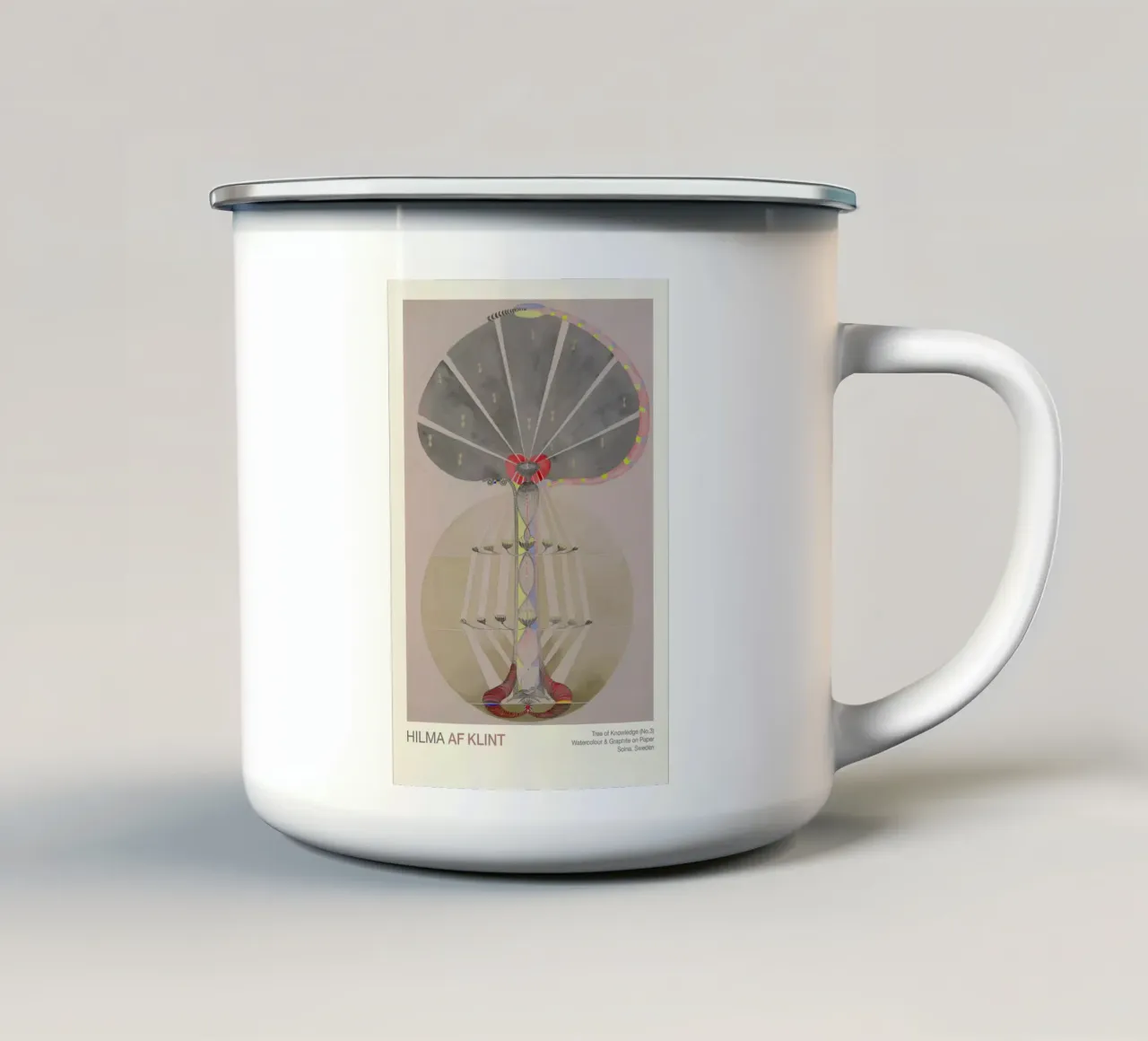 Hilma af Klint "Tree of Knowledge No. 3" Abstract Evolution enamel mug by homdeco