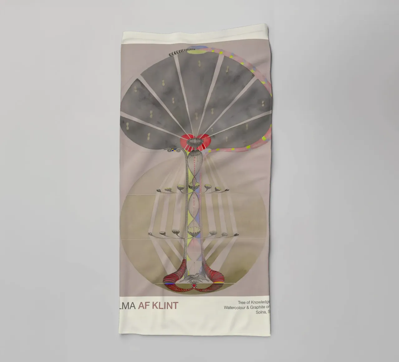 Hilma af Klint "Baum der Erkenntnis Nr. 3" Abstrakte Evolution Handtuch von homdeco