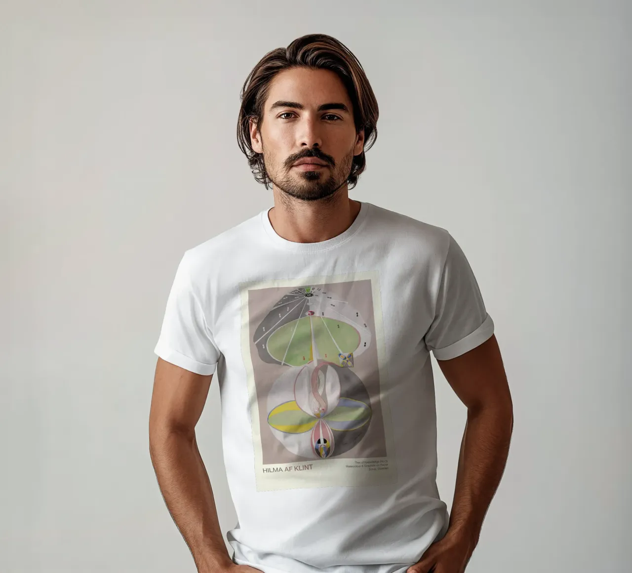 Hilma af Klint "Tree of Knowledge No. 5" Abstract Connection t-shirt by homdeco