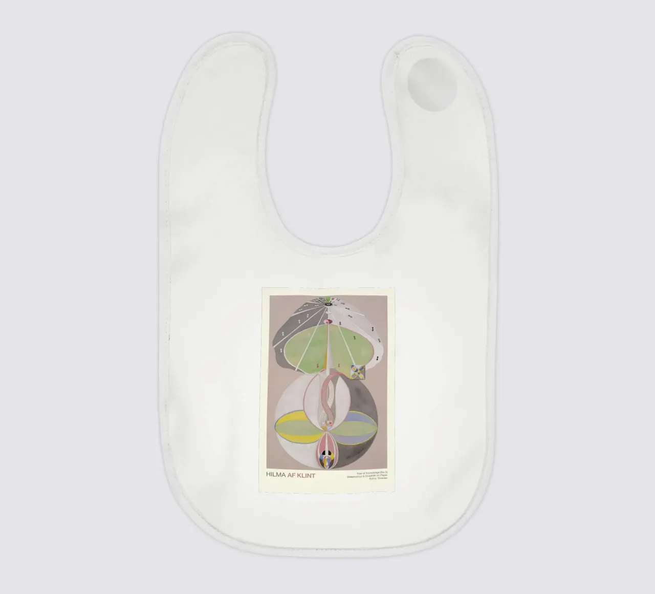 Hilma af Klint "Tree of Knowledge No. 5" Abstract Connection baby bib by homdeco