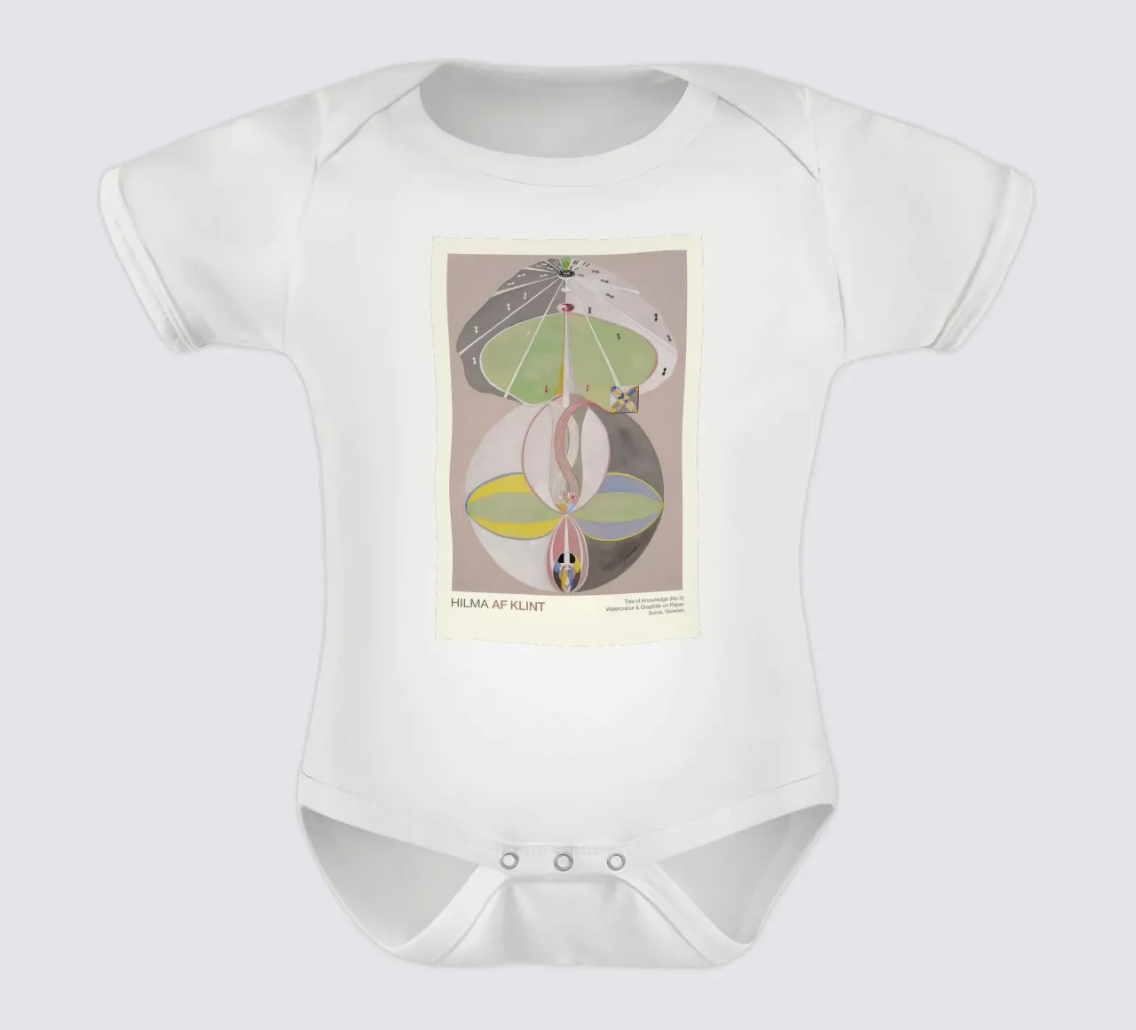 Hilma af Klint "Tree of Knowledge No. 5" Abstract Connection short-sleeve baby romper by homdeco