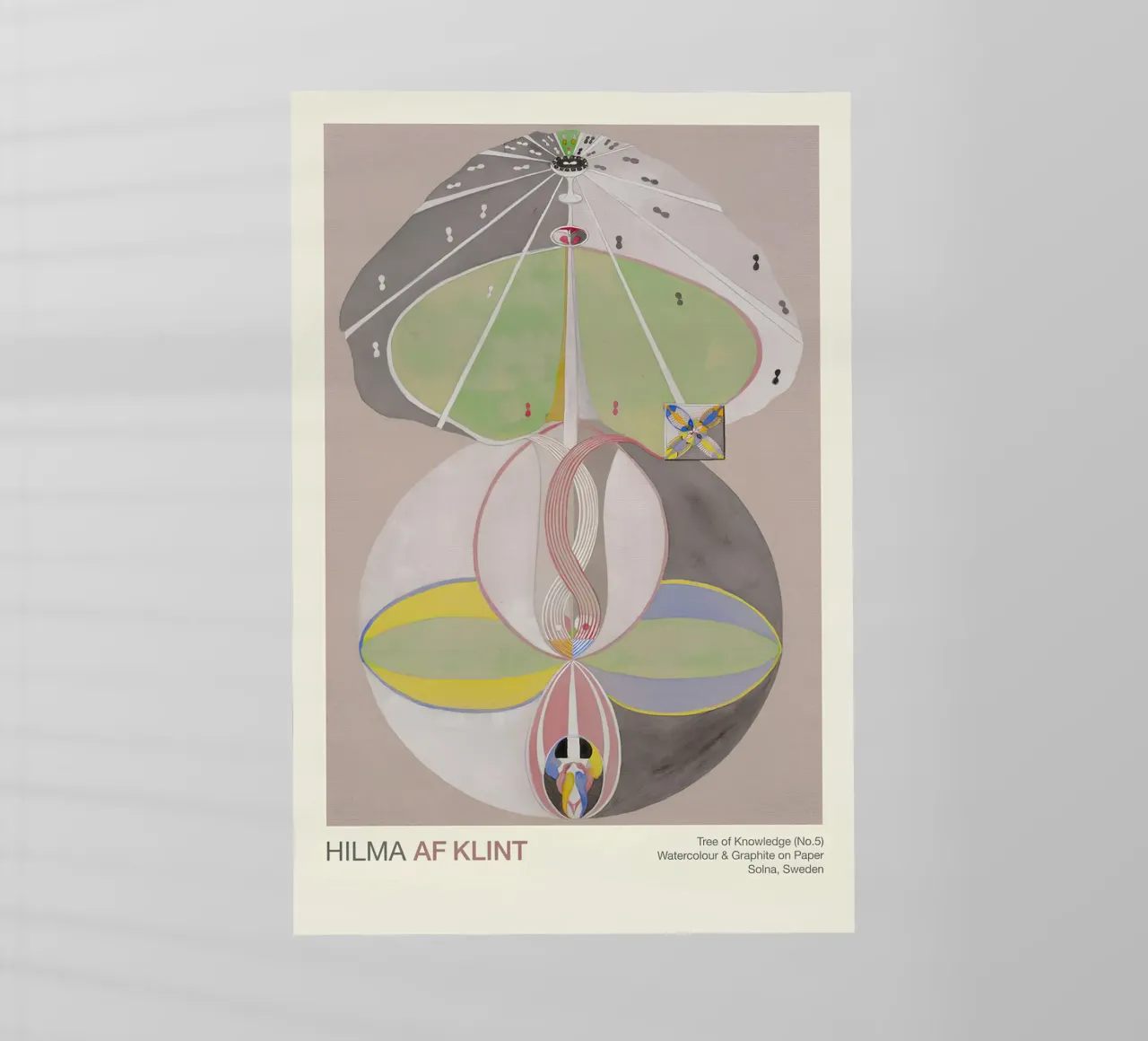Hilma af Klint "Albero della conoscenza n. 5" Connessione astratta pellicola backlit da homdeco
