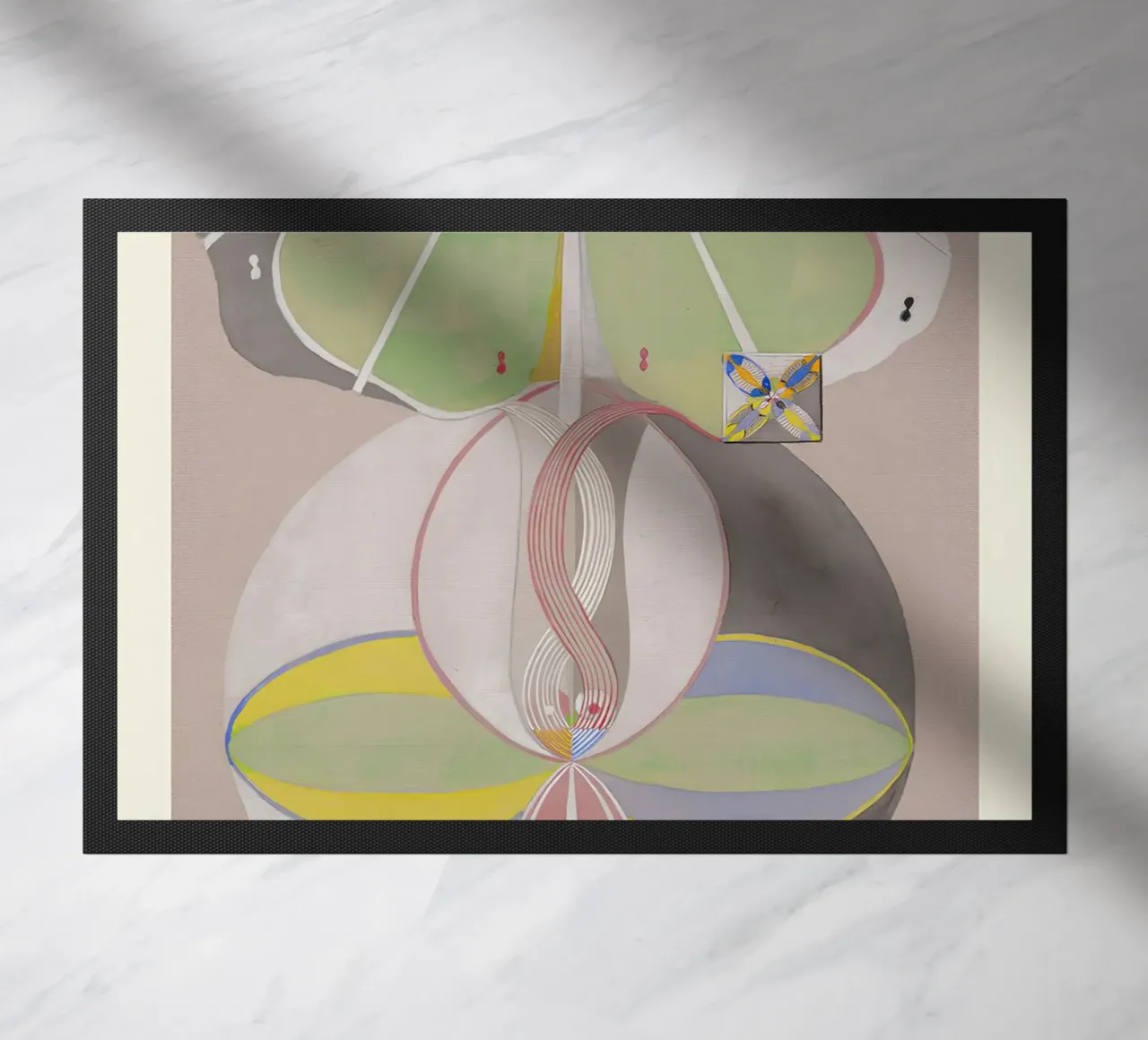 Hilma af Klint "Tree of Knowledge No. 5" Abstract Connection doormat by homdeco