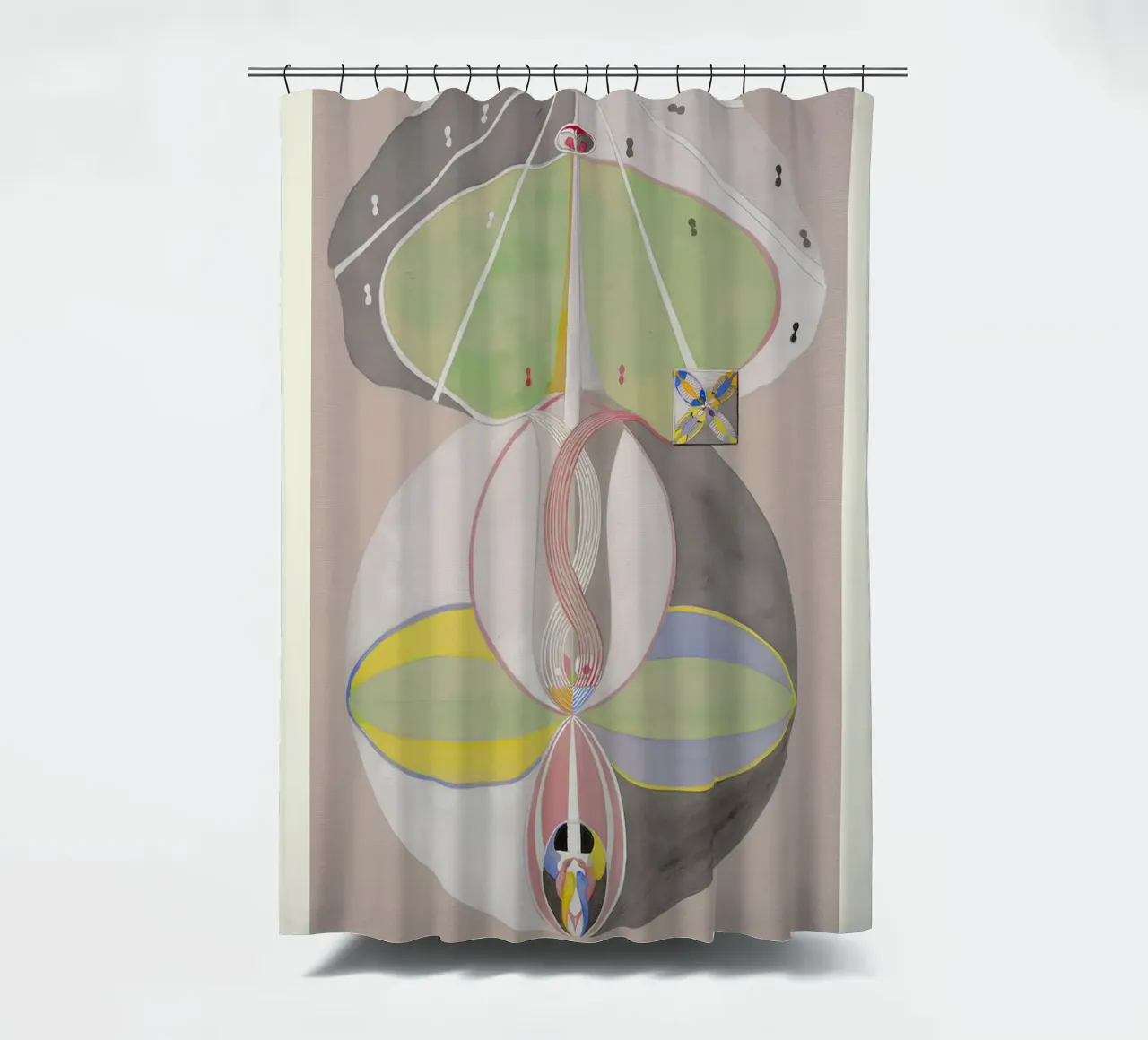 Hilma af Klint "Tree of Knowledge No. 5" Abstract Connection shower curtain by homdeco