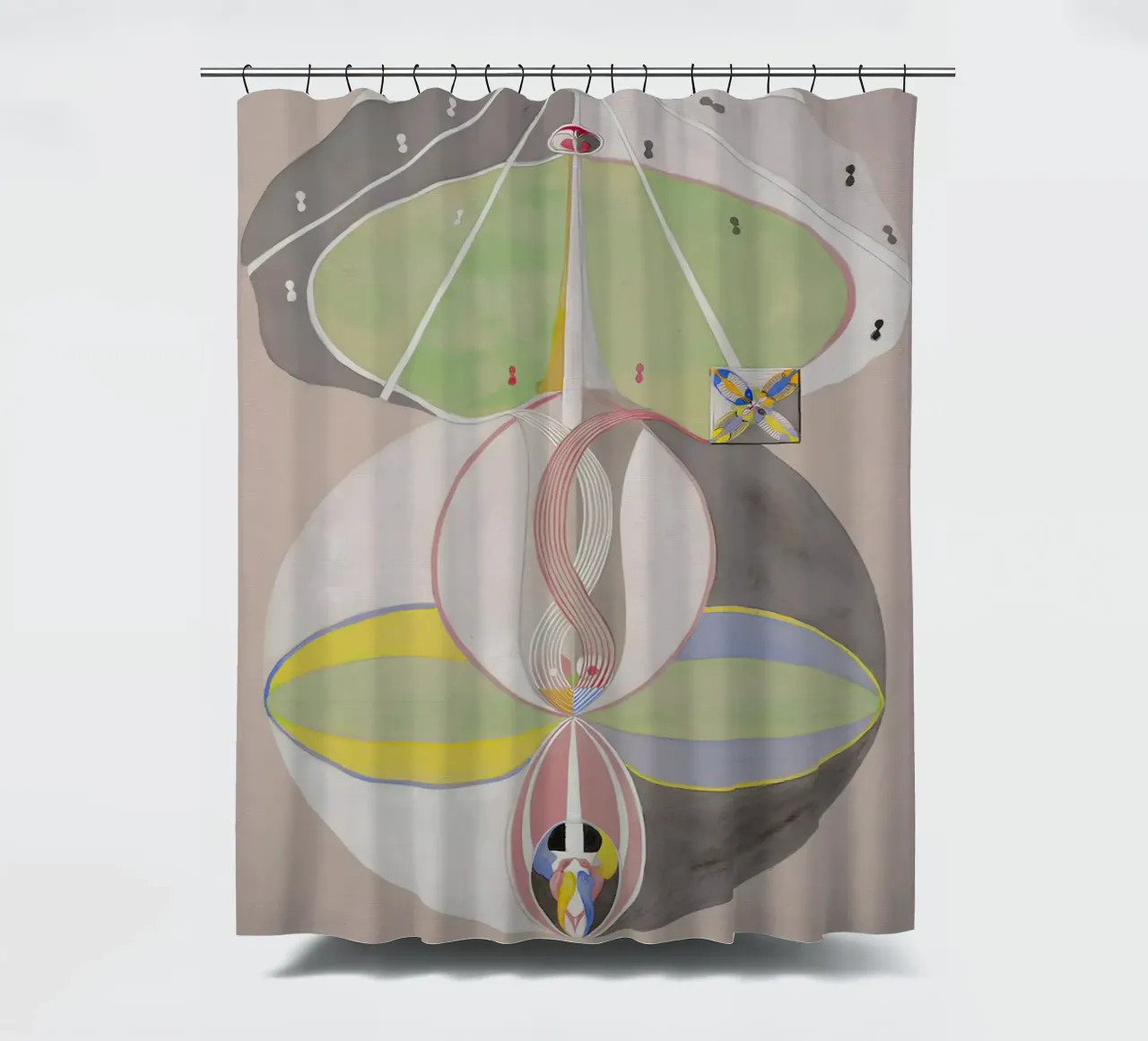 Hilma af Klint "Tree of Knowledge No. 5" Abstract Connection shower curtain by homdeco