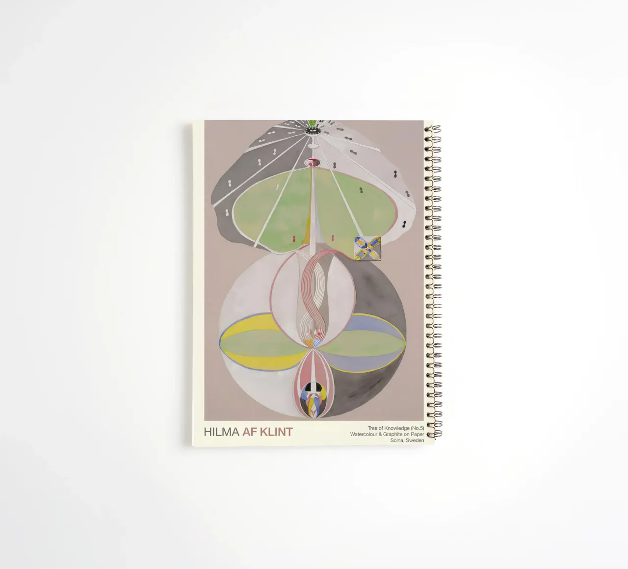 Hilma af Klint "Tree of Knowledge No. 5" Abstract Connection spiral notebook by homdeco
