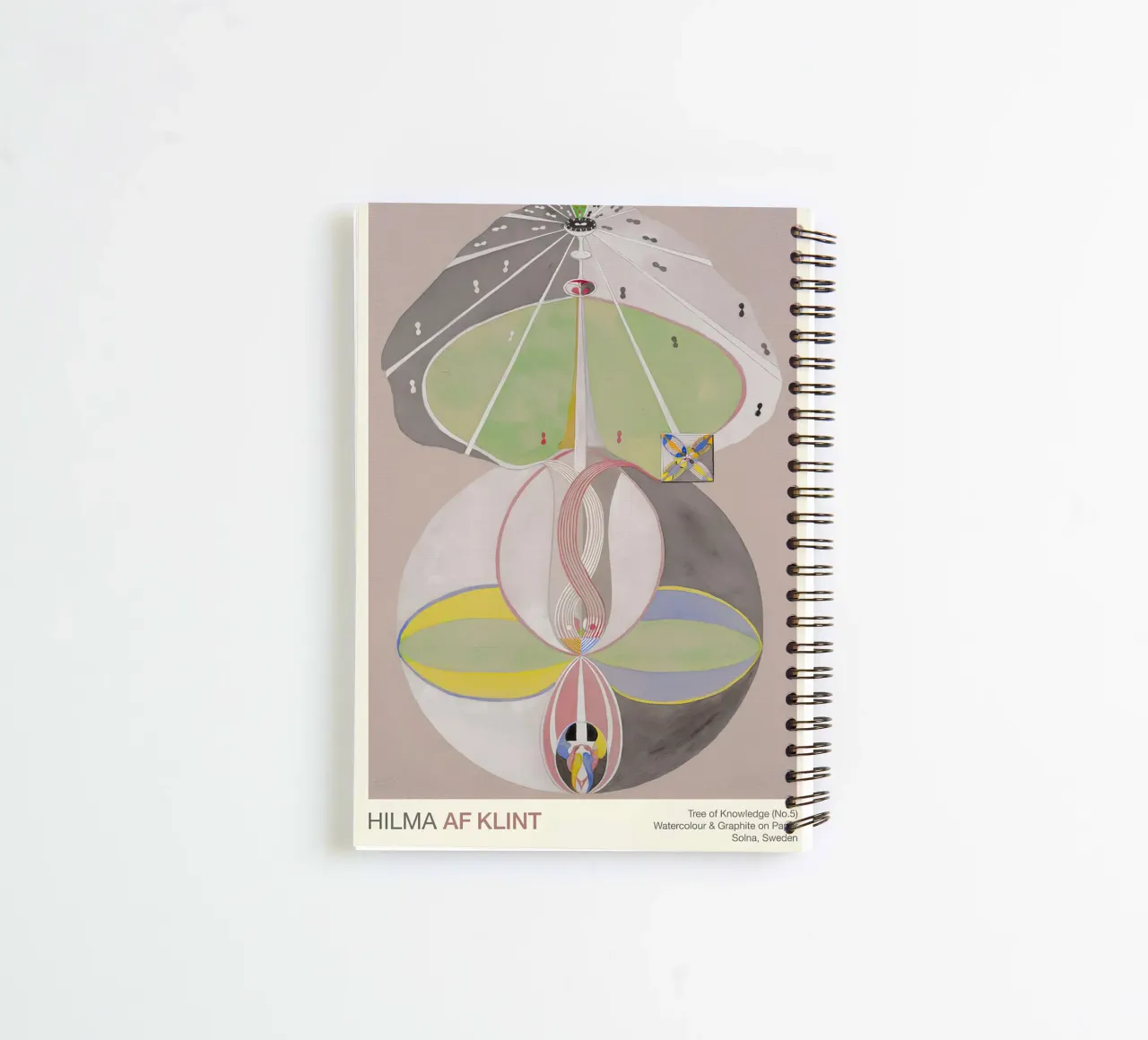 Hilma af Klint "Tree of Knowledge No. 5" Abstract Connection spiral notebook by homdeco