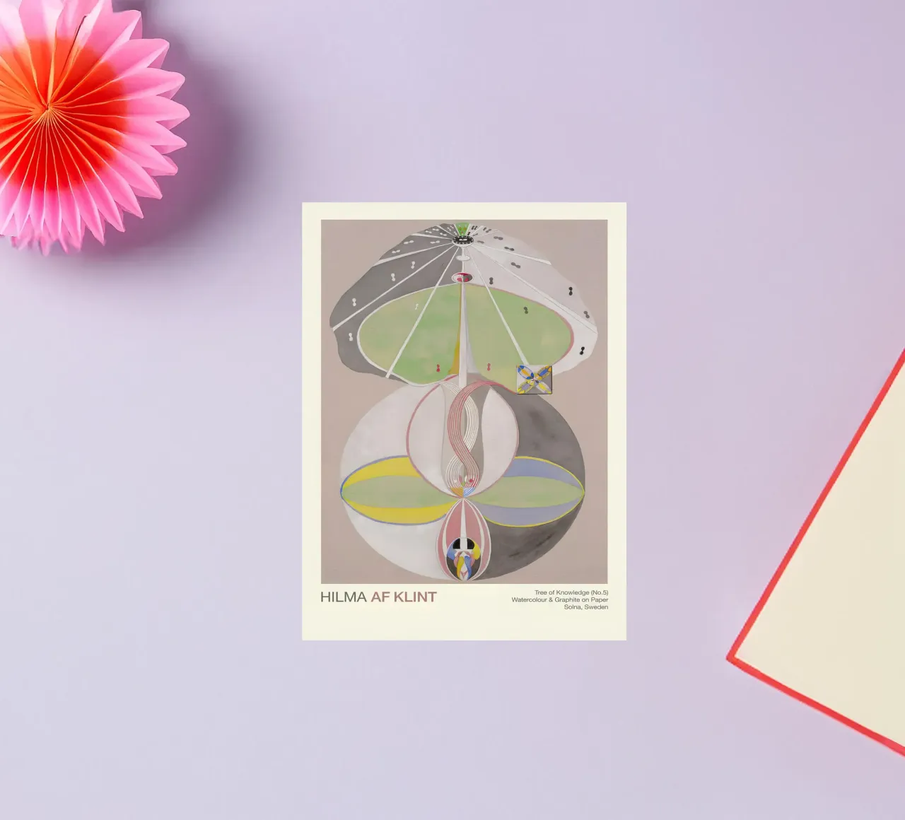 Hilma af Klint "Tree of Knowledge No. 5" Abstract Connection sticker by homdeco