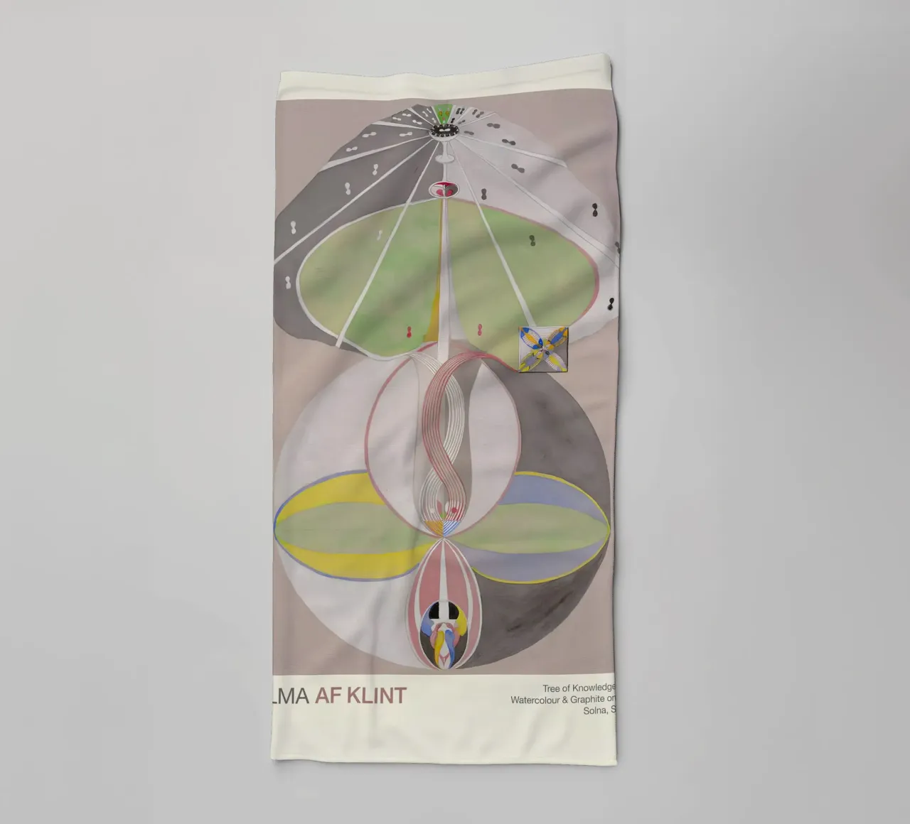 Hilma af Klint "Baum der Erkenntnis Nr. 5" Abstrakte Verbindung Handtuch von homdeco