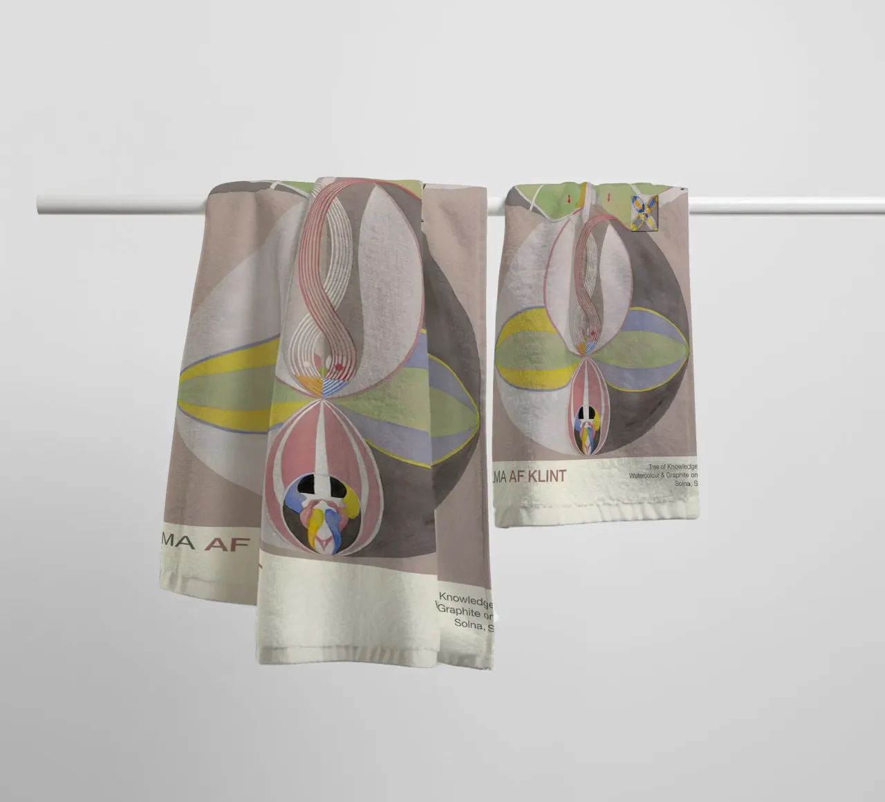 Hilma af Klint "Baum der Erkenntnis Nr. 5" Abstrakte Verbindung Handtuch von homdeco