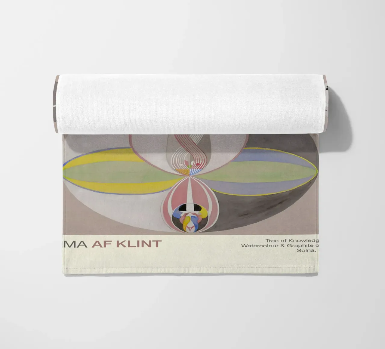Hilma af Klint "Tree of Knowledge No. 5" Abstract Connection beach towel by homdeco