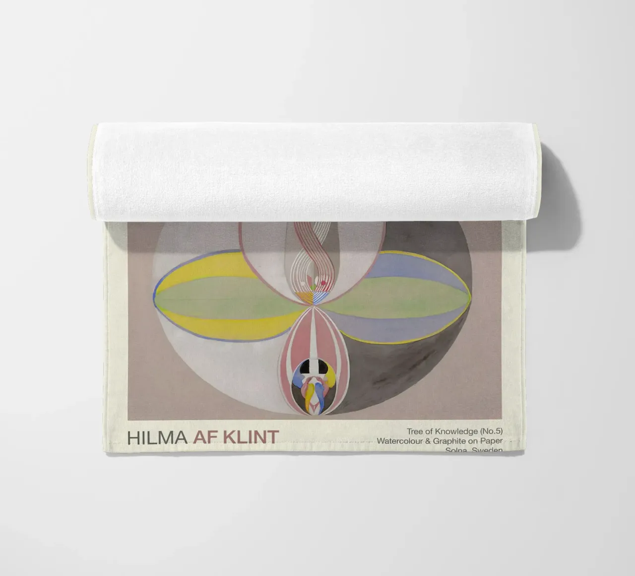 Hilma af Klint "Tree of Knowledge No. 5" Abstract Connection beach towel by homdeco