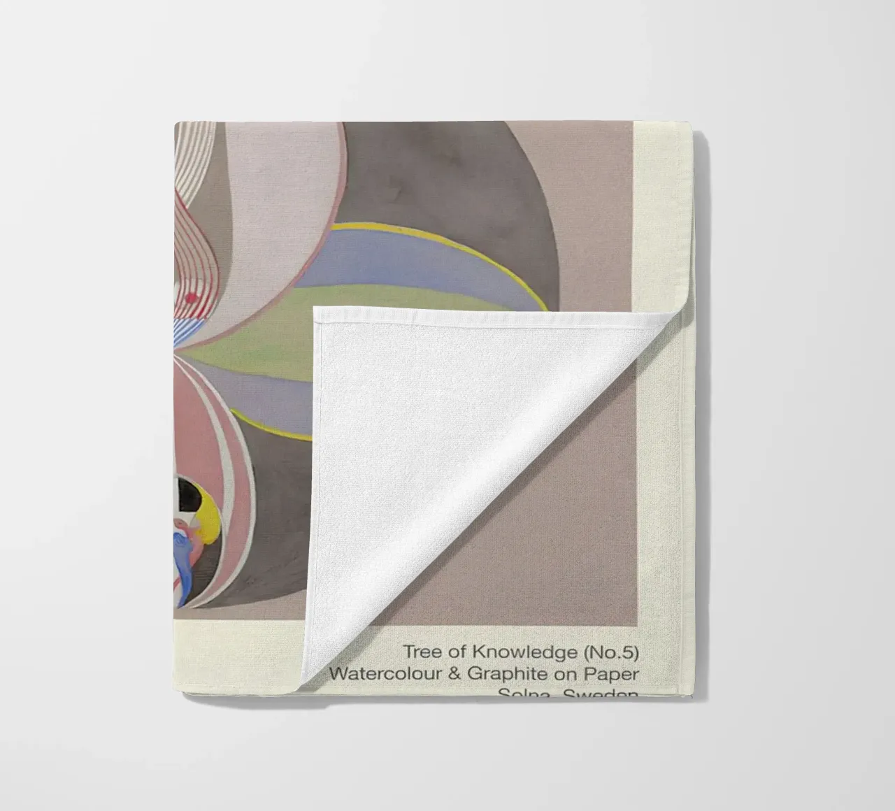 Hilma af Klint "Tree of Knowledge No. 5" Abstract Connection beach towel by homdeco