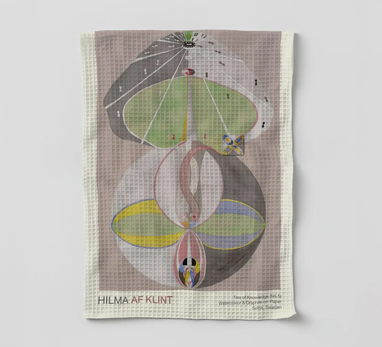 Hilma af Klint "Albero della conoscenza n. 5" Connessione astratta canovaccio da cucina da homdeco