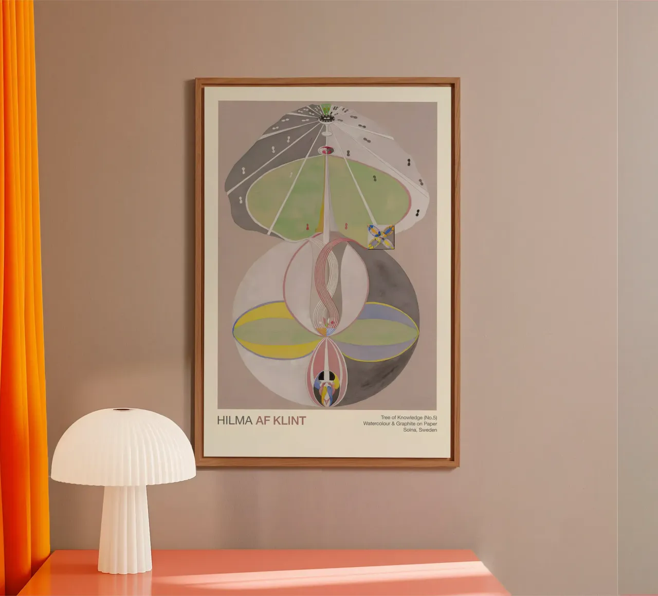 Hilma af Klint "Tree of Knowledge No. 5" Abstract Connection alu-dibond by homdeco
