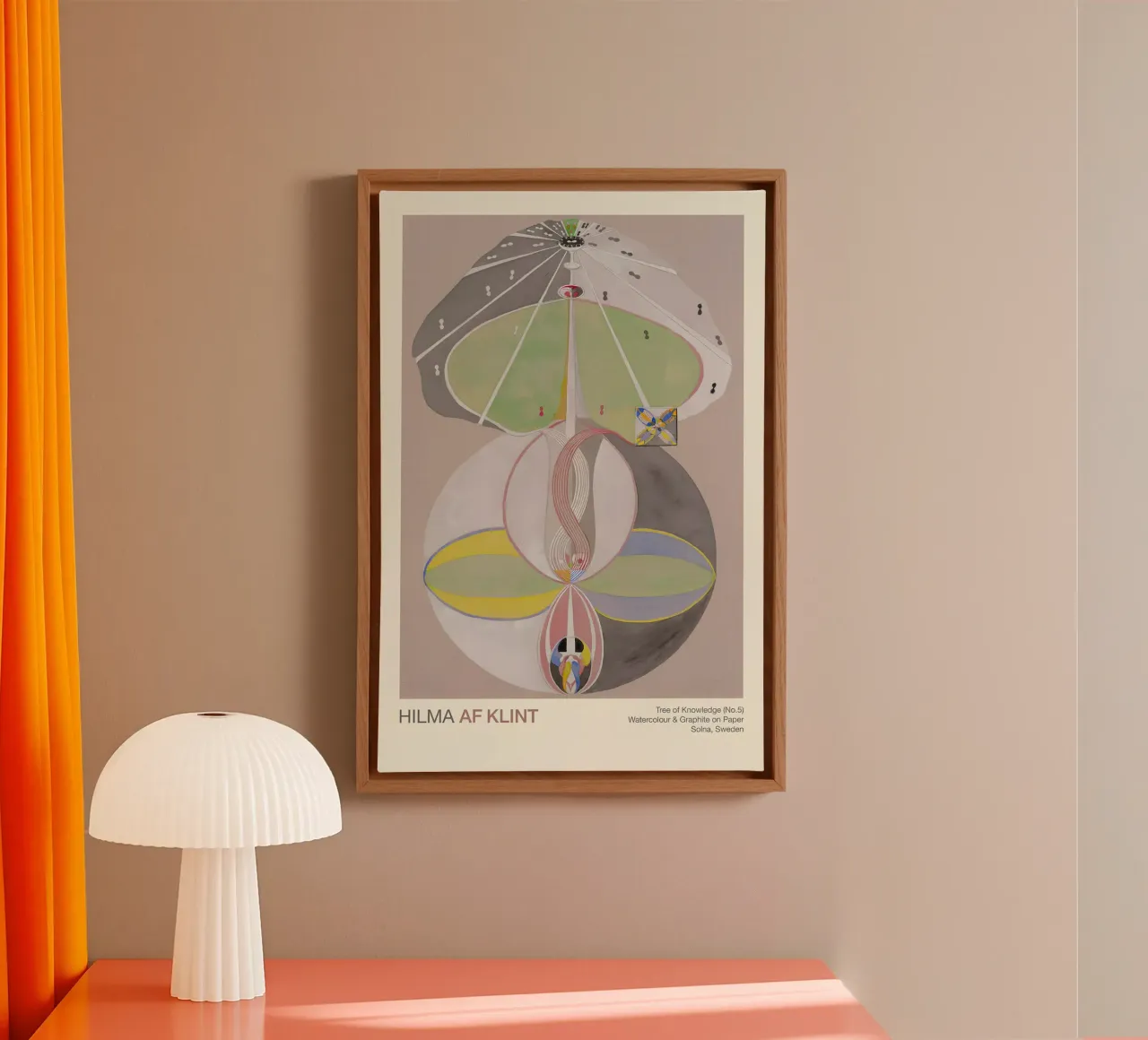 Hilma af Klint "Baum der Erkenntnis Nr. 5" Abstrakte Verbindung Leinwand von homdeco