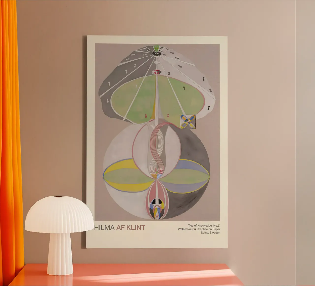 Hilma af Klint "Baum der Erkenntnis Nr. 5" Abstrakte Verbindung Leinwand von homdeco
