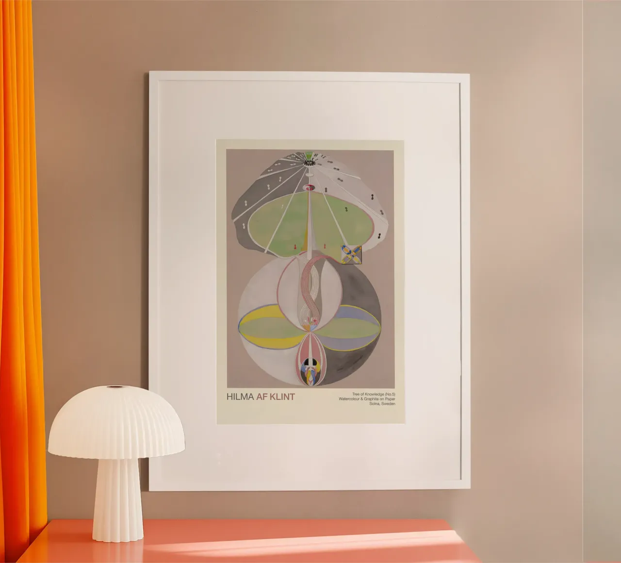 Hilma af Klint "Baum der Erkenntnis Nr. 5" Abstrakte Verbindung Hahnemühle von homdeco