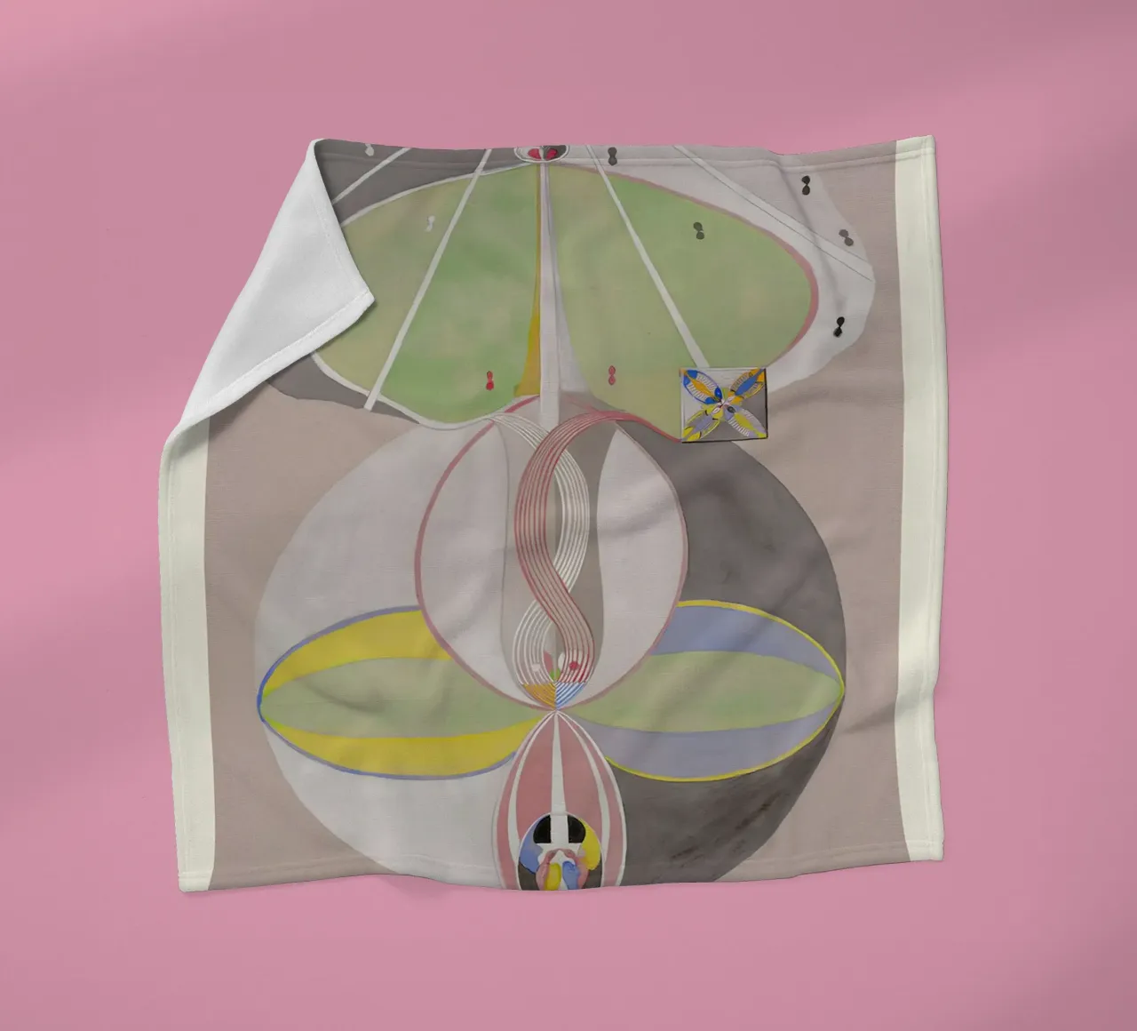 Hilma af Klint "Albero della conoscenza n. 5" Connessione astratta coperta in pile da homdeco