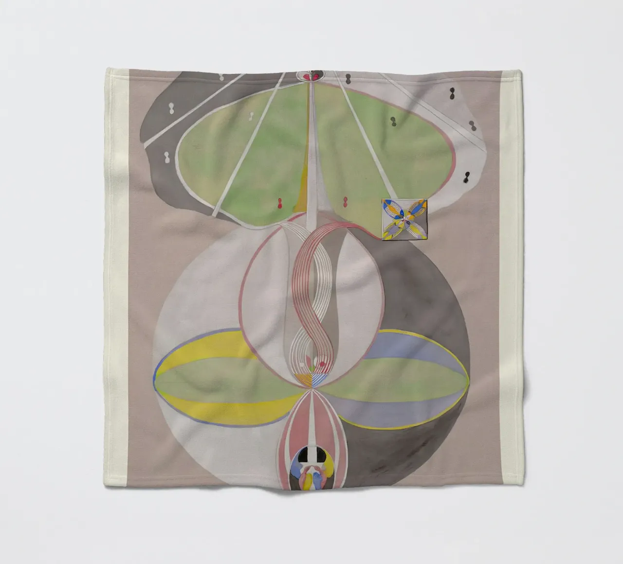 Hilma af Klint "Albero della conoscenza n. 5" Connessione astratta coperta in pile da homdeco