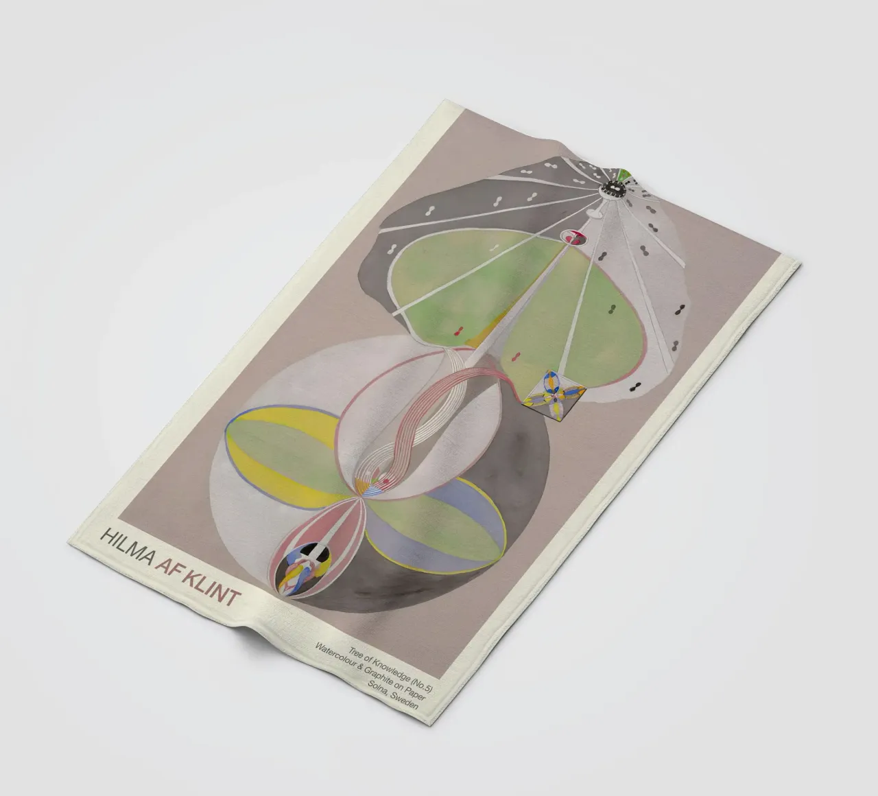 Hilma af Klint "Tree of Knowledge No. 5" Abstract Connection fleece blanket by homdeco