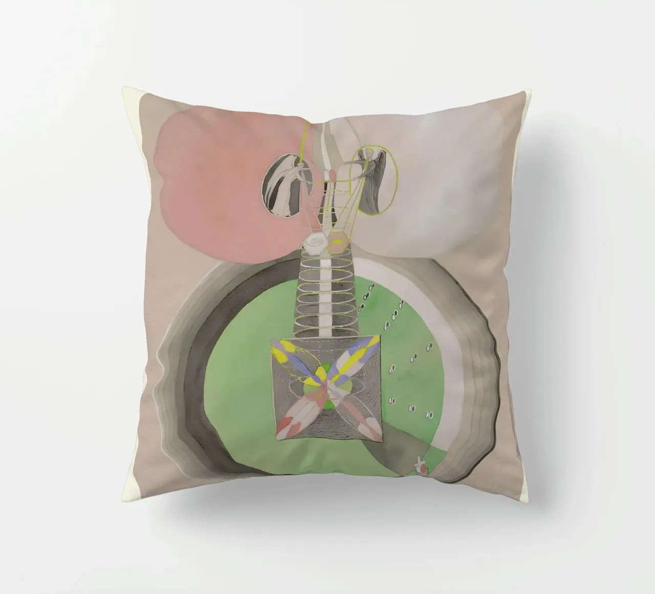 Hilma af Klint "Albero della conoscenza n. 6" Crescita astratta cuscino da homdeco