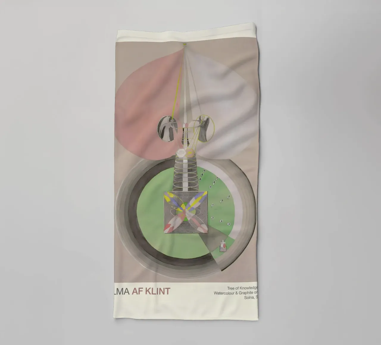 Hilma af Klint "Baum der Erkenntnis Nr. 6" Abstraktes Wachstum Handtuch von homdeco