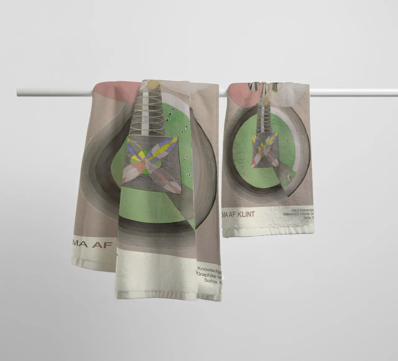 Hilma af Klint "Baum der Erkenntnis Nr. 6" Abstraktes Wachstum Handtuch von homdeco