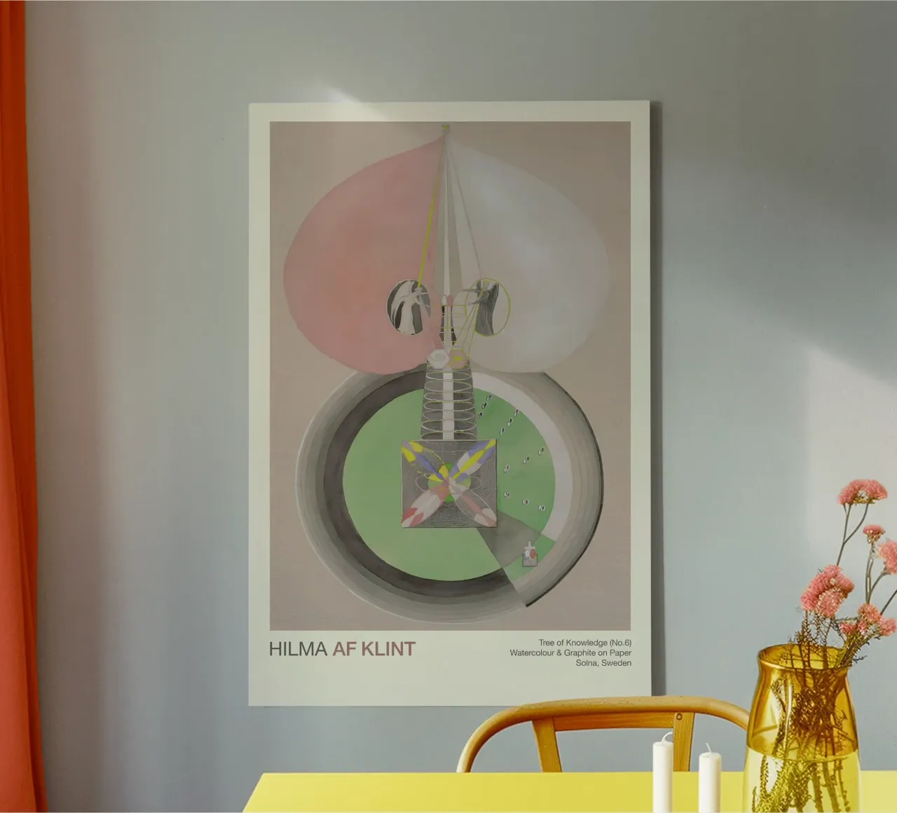 Hilma af Klint "Tree of Knowledge No. 6" Abstract Growth canvas by homdeco