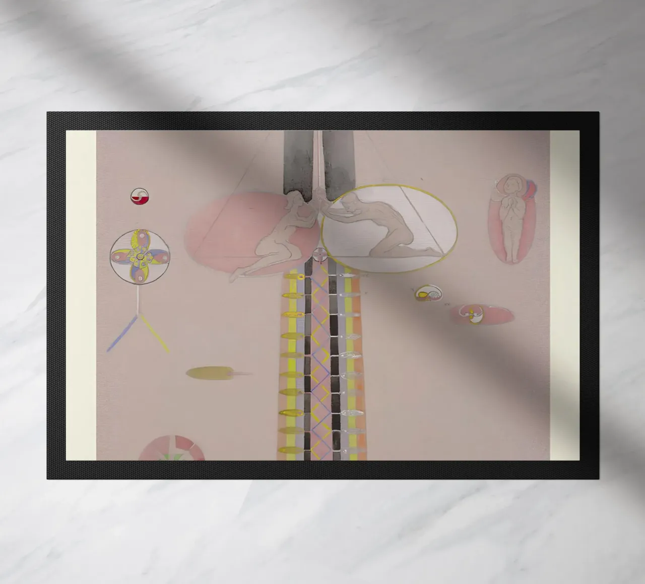 Hilma af Klint "Tree of Knowledge No. 8" Abstract Figures doormat by homdeco