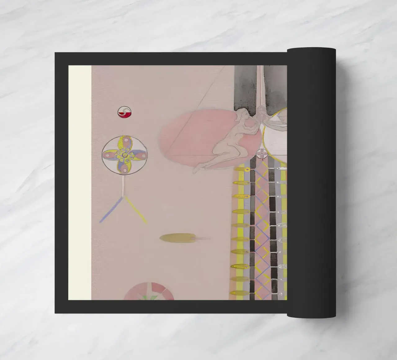 Hilma af Klint "Tree of Knowledge No. 8" Abstract Figures doormat by homdeco