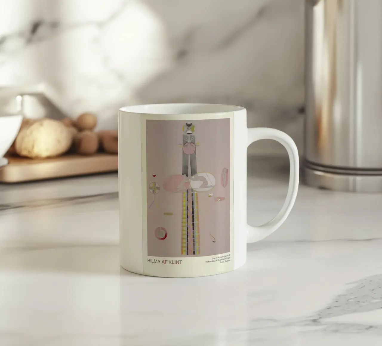 Hilma af Klint "Albero della conoscenza n. 8" Figure astratte tazza in ceramica da homdeco