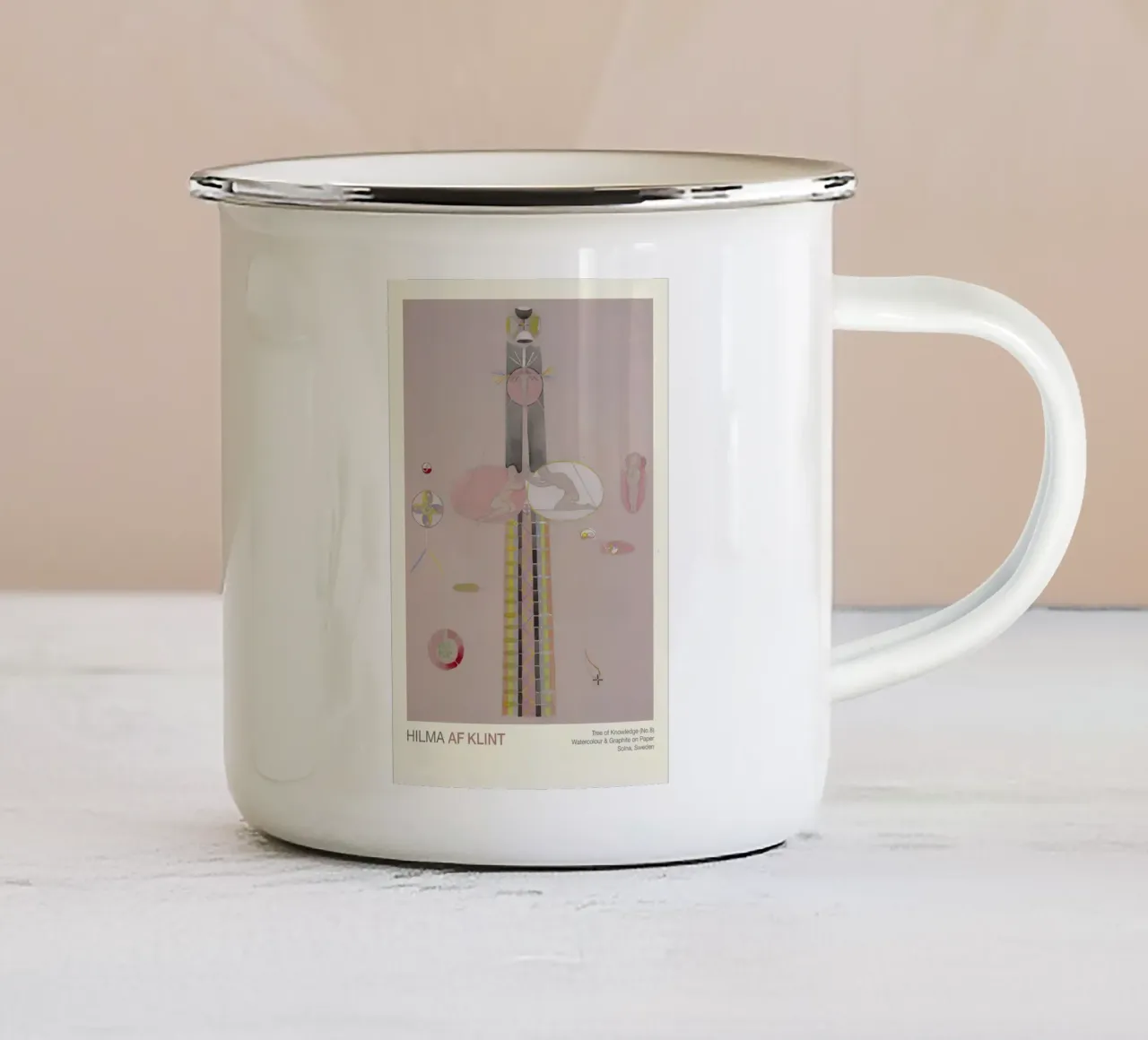 Hilma af Klint "Albero della conoscenza n. 8" Figure astratte tazza in smalto da homdeco