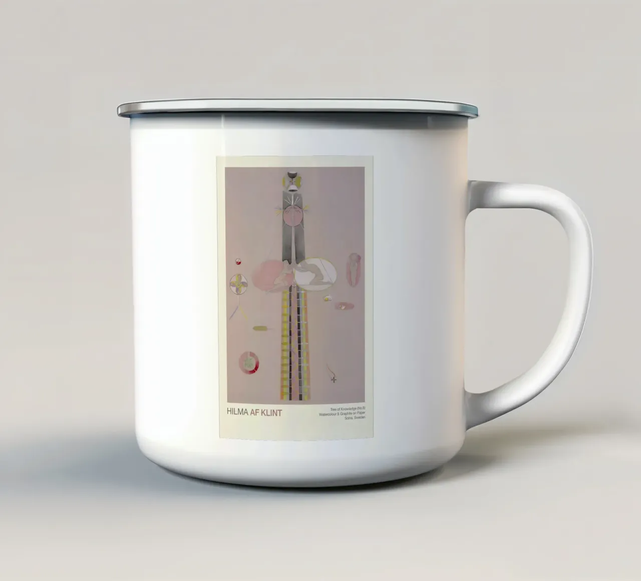 Hilma af Klint "Albero della conoscenza n. 8" Figure astratte tazza in smalto da homdeco