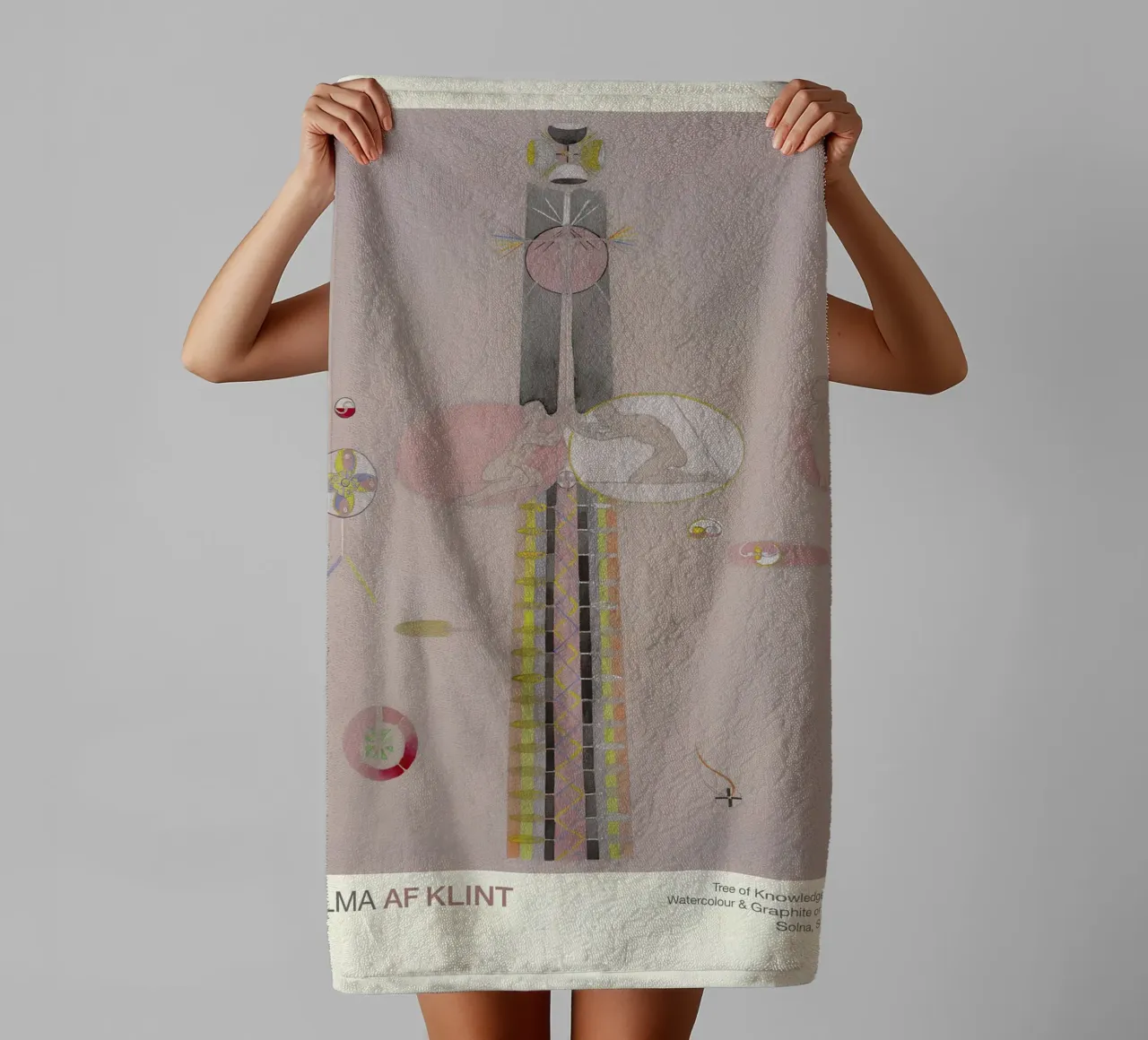 Hilma af Klint "Albero della conoscenza n. 8" Figure astratte asciugamano da bagno da homdeco