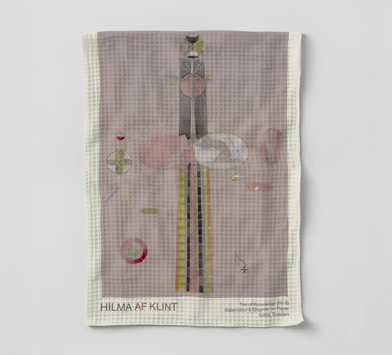 Hilma af Klint "Tree of Knowledge No. 8" Abstract Figures tea towel by homdeco
