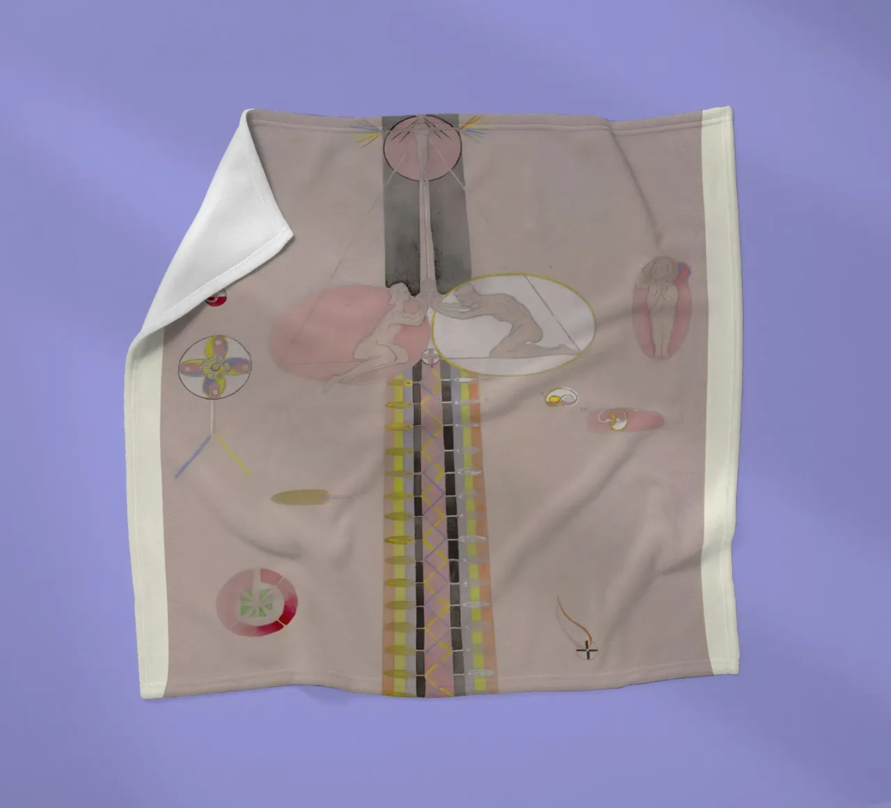 Hilma af Klint "Tree of Knowledge No. 8" Abstract Figures fleece blanket by homdeco