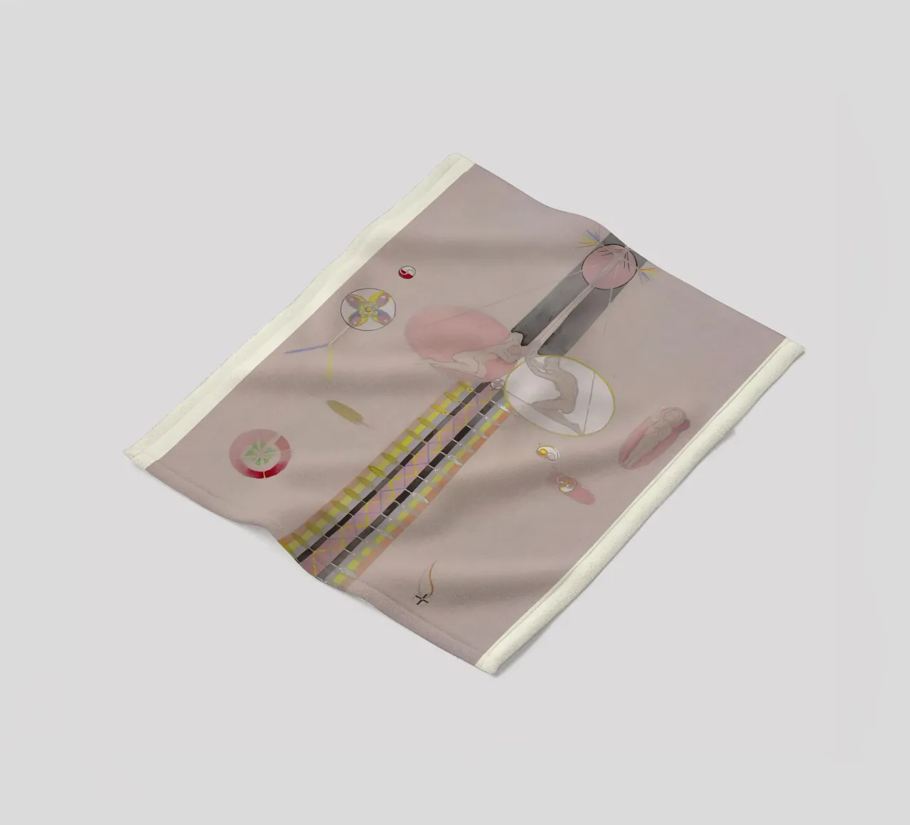 Hilma af Klint "Tree of Knowledge No. 8" Abstract Figures fleece blanket by homdeco