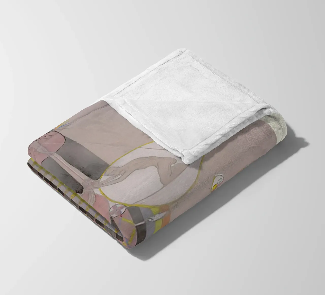 Hilma af Klint "Tree of Knowledge No. 8" Abstract Figures fleece blanket by homdeco