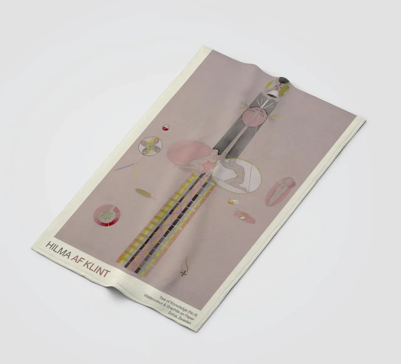 Hilma af Klint "Tree of Knowledge No. 8" Abstract Figures fleece blanket by homdeco