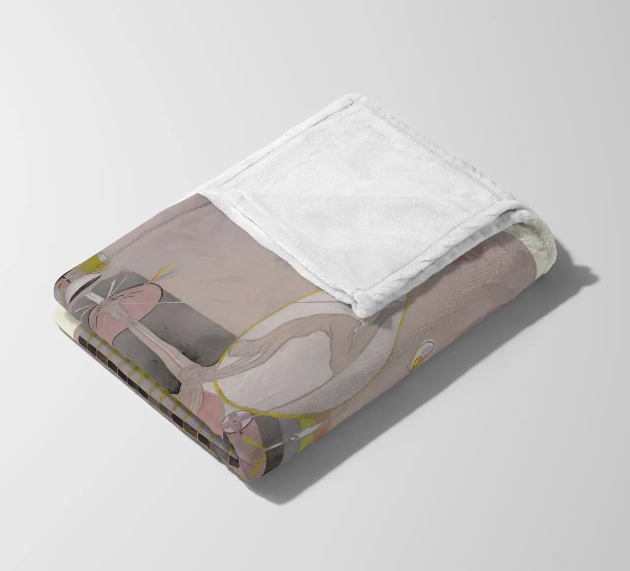 Hilma af Klint "Tree of Knowledge No. 8" Abstract Figures fleece blanket by homdeco