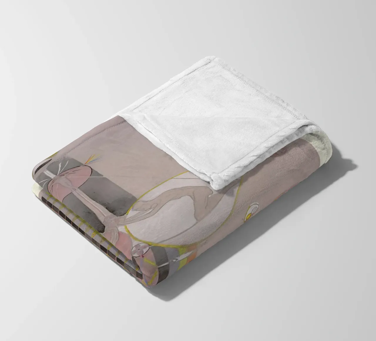 Hilma af Klint "Tree of Knowledge No. 8" Abstract Figures fleece blanket by homdeco