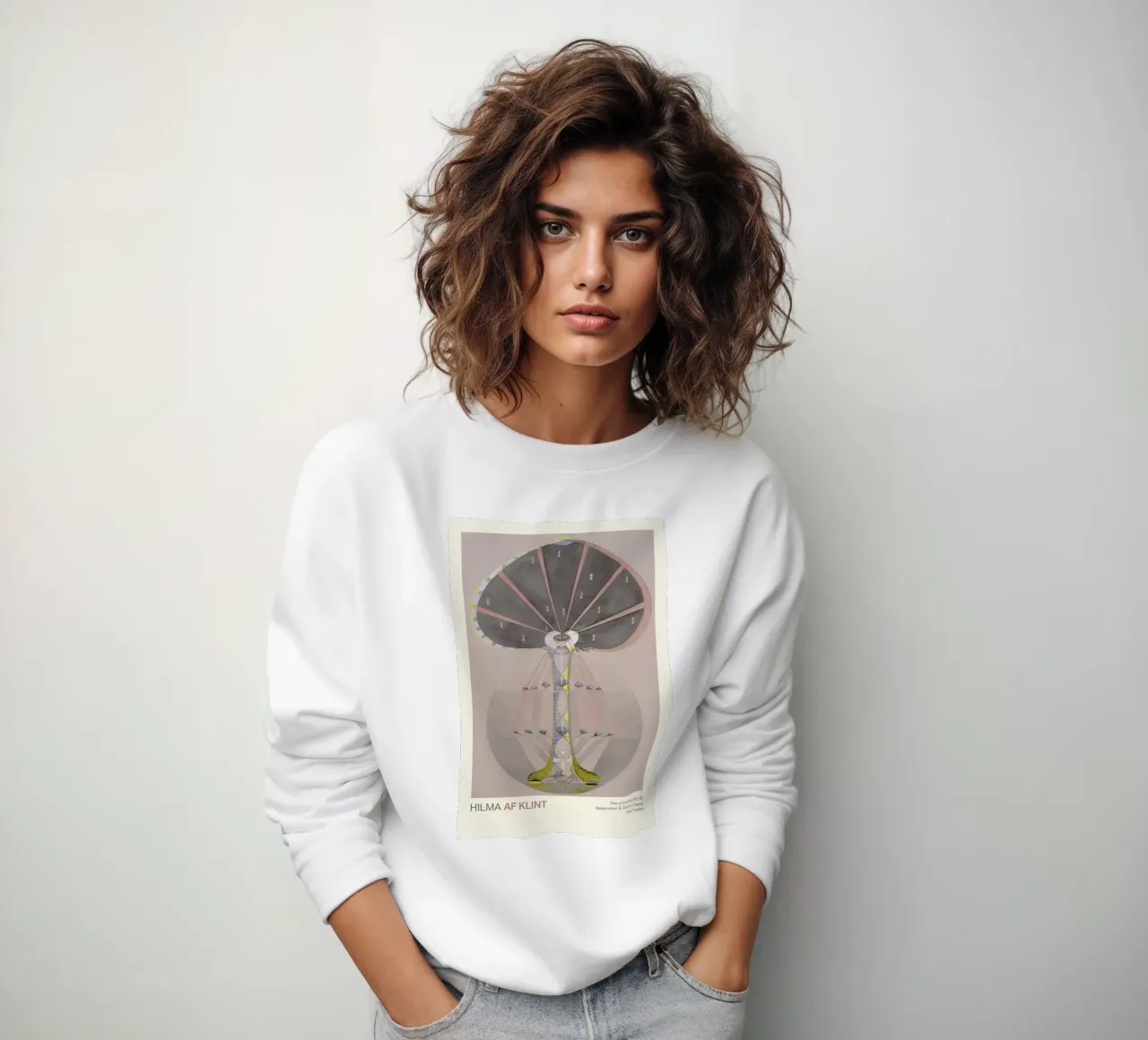 Hilma af Klint "Tree of Knowledge No. 4" Abstract Rooted sweatshirt by homdeco