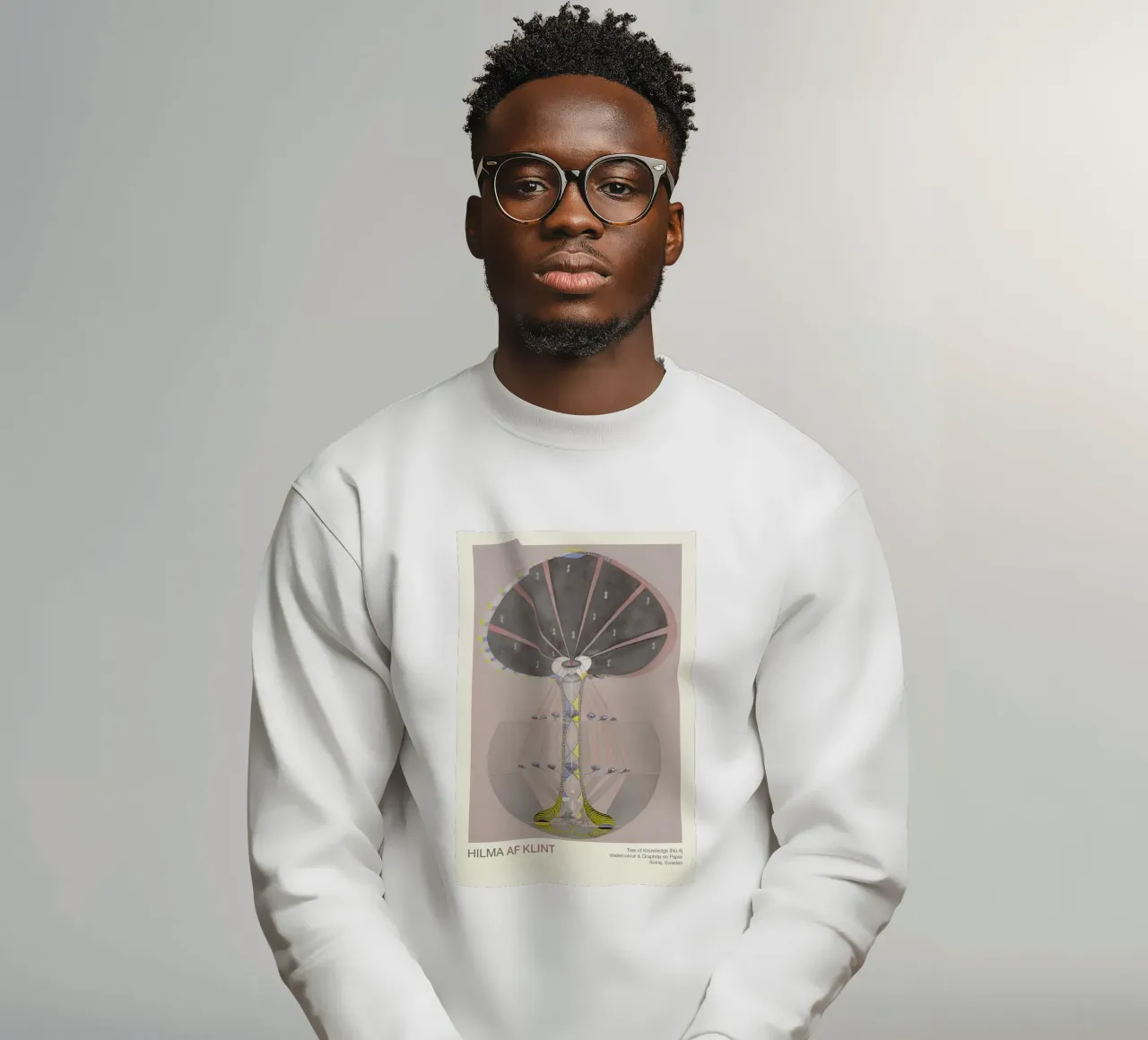 Hilma af Klint "Tree of Knowledge No. 4" Abstract Rooted sweatshirt by homdeco