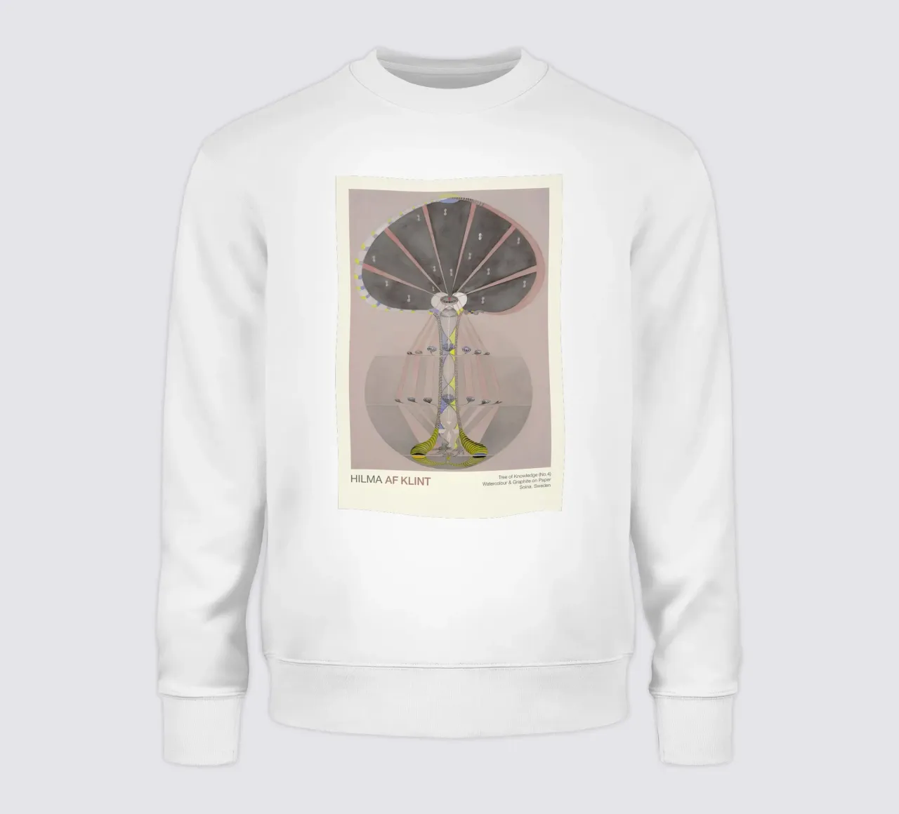 Hilma af Klint "Tree of Knowledge No. 4" Abstract Rooted sweatshirt by homdeco