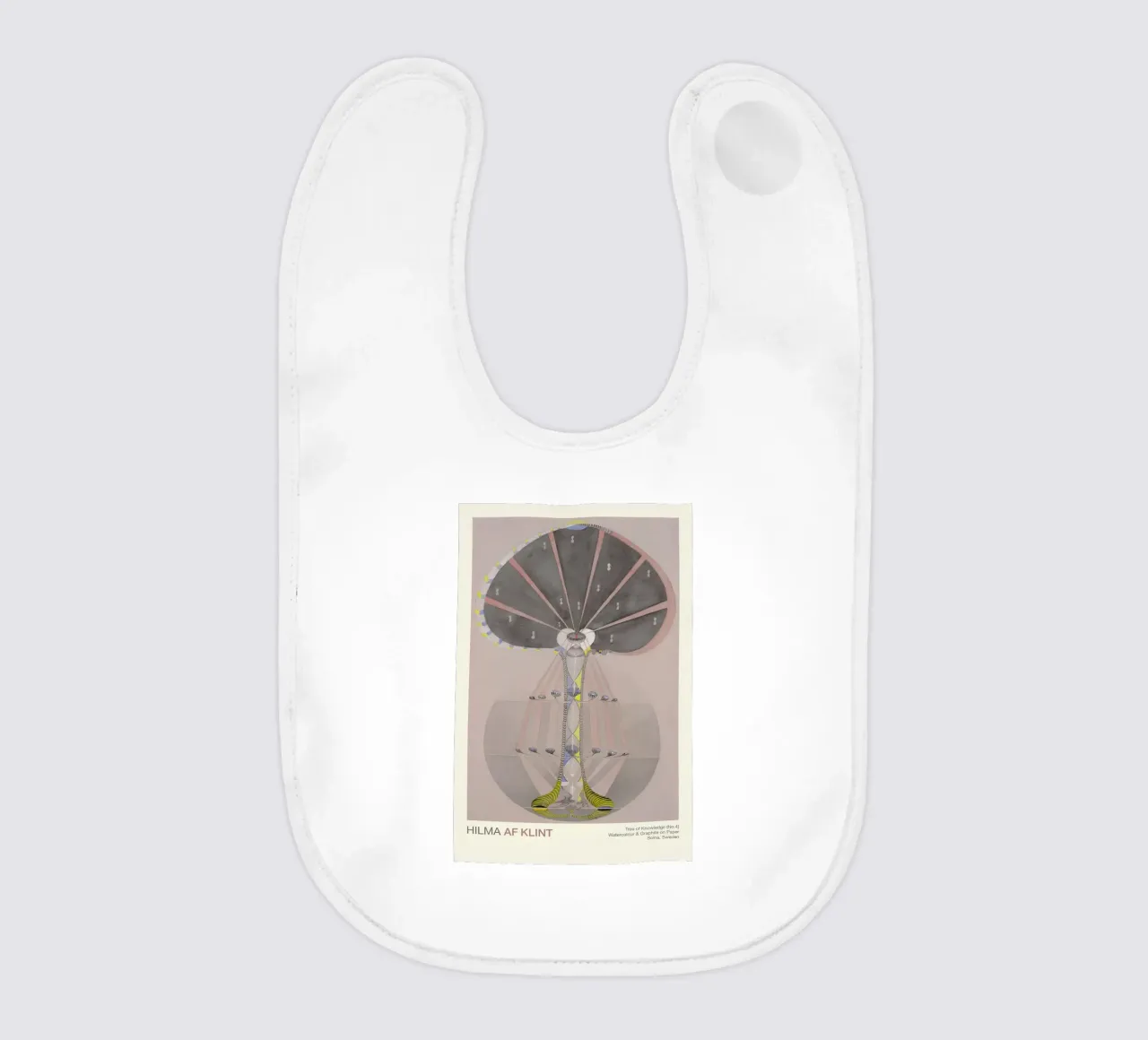 Hilma af Klint "Albero della conoscenza n. 4" Radici astratte bavaglino da homdeco