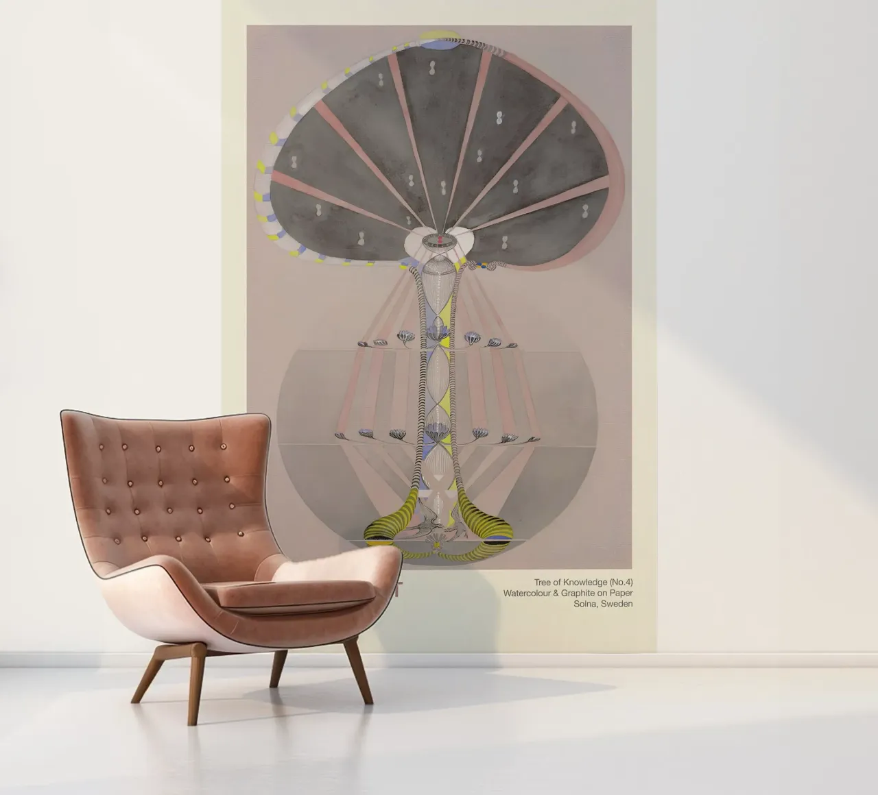 Hilma af Klint "L'arbre de la connaissance n° 4" Abstract Rooted papier peint photo de homdeco
