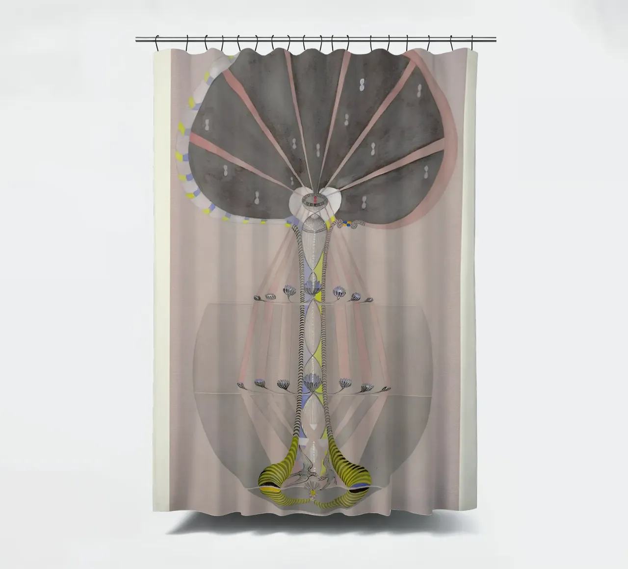 Hilma af Klint "Tree of Knowledge No. 4" Abstract Rooted shower curtain by homdeco